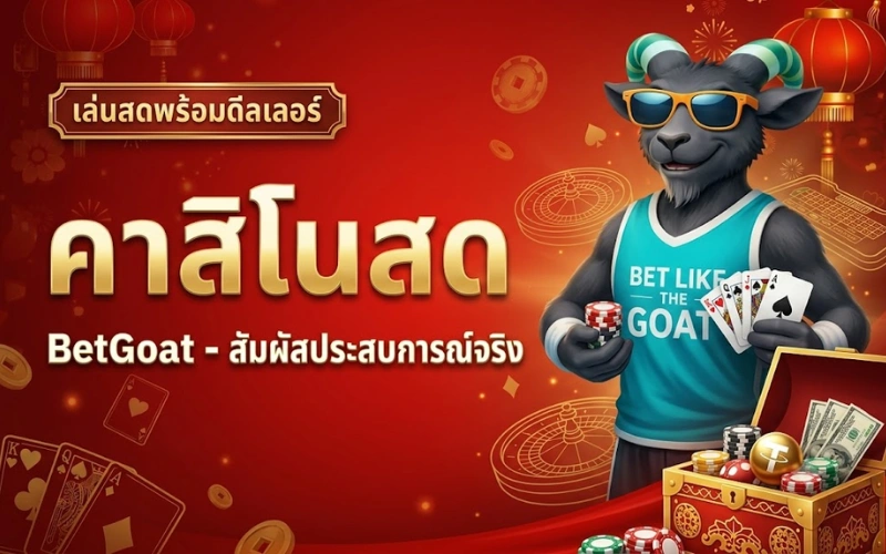 ภาพประกอบกราฟิกหัวข้อคาสิโนสด BetGoat